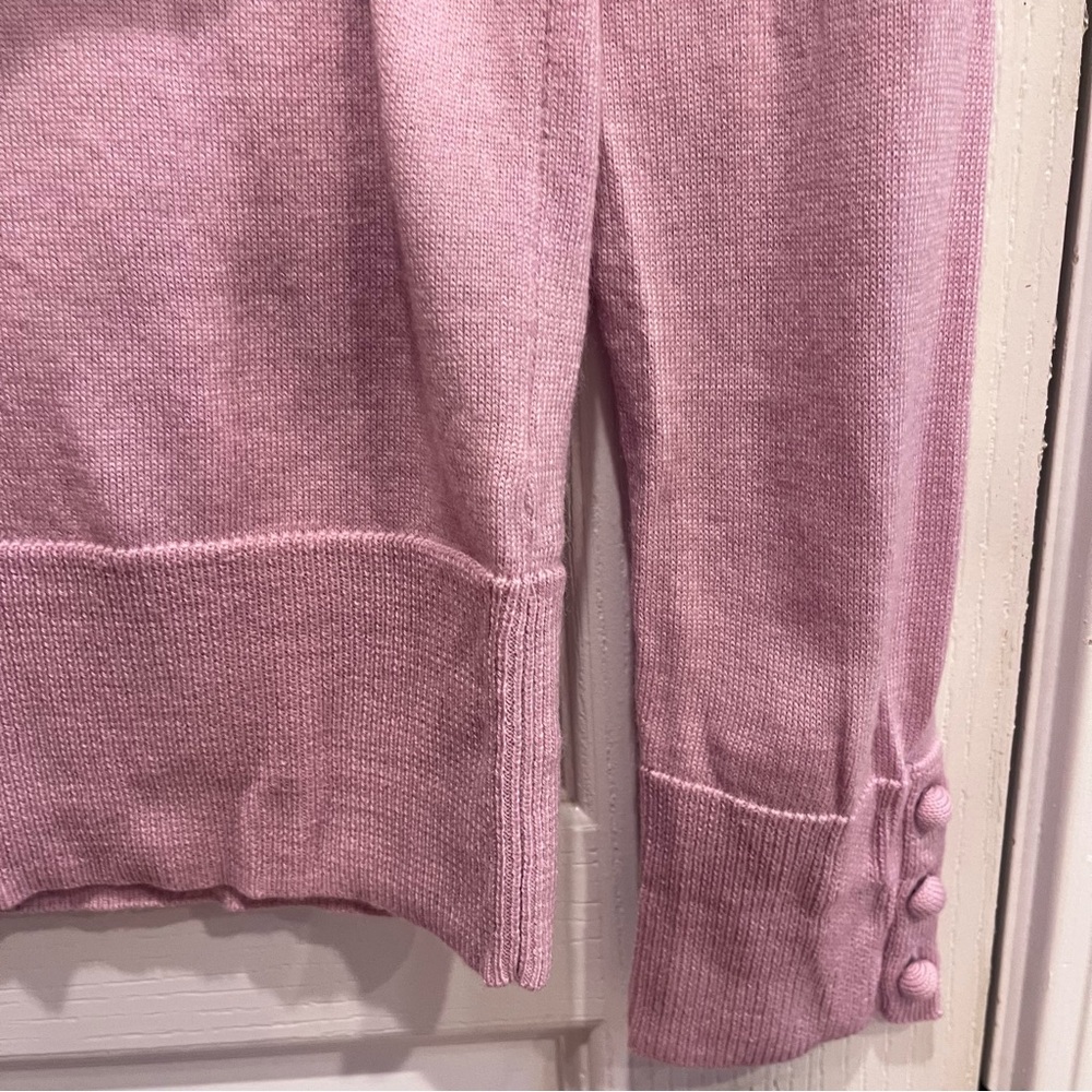 Talbots 100% Merino Wool Cowl Neck Sweater Light Pink Small Minimalist Soft - Picture 6 of 9
